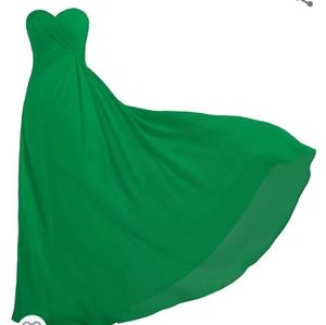 Green strapless prom/bridesmaid dress, 16, used